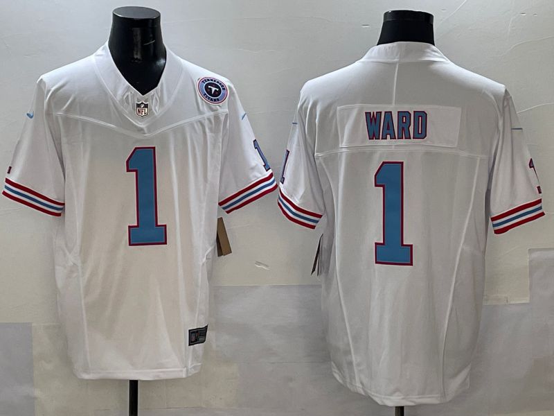Men Tennessee Titans #1 Ward White Three generations 2025 Nike Limited NFL Jersey style 3->tennessee titans->NFL Jersey